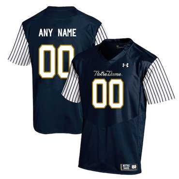 Mens Notre Dame Fighting Irish Navy Customized College Football Jersey->customized ncaa jersey->Custom Jersey